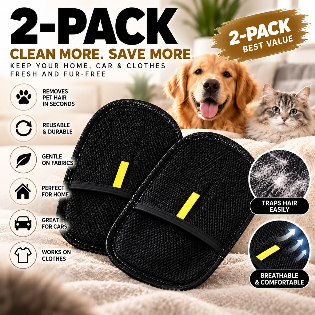 Pet Hair Remover Glove -  Reusable & Easy Clean
